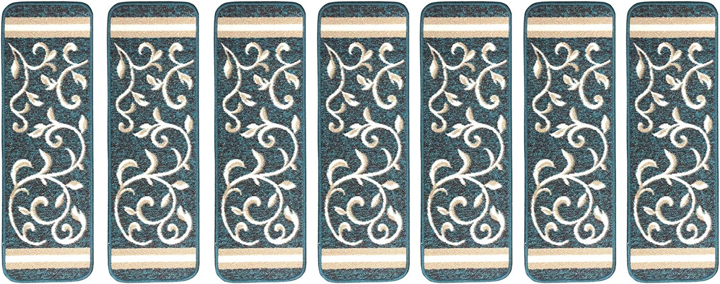 Non Slip Rubber Back  Kitchen Rug Anti Slip Stair Treads (Red, Runner (20" x 59"))