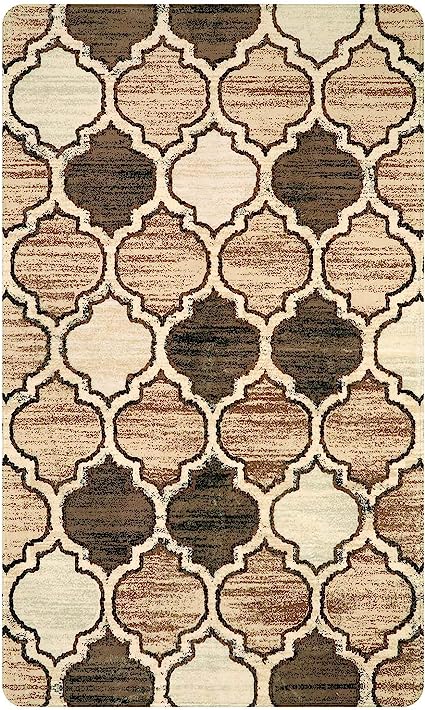 Moroccan Distressed Non-Slip Washable Throw Area Rug - (2’X 3’, Blue)