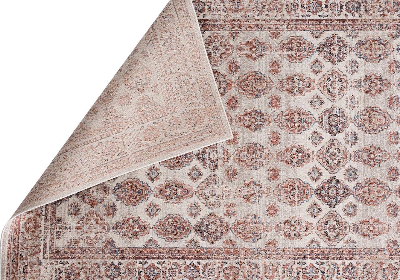 Waterloo Cream Oriental Soft Area Rug