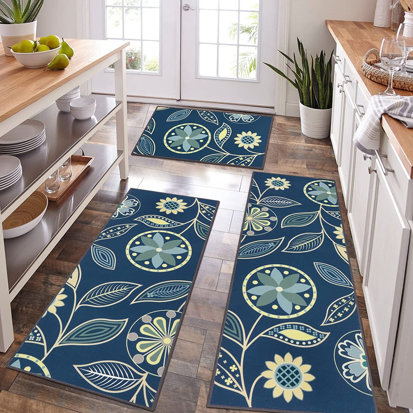Boho Sets 3 Piece Washable Kitchen Rug