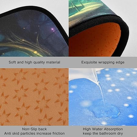 Fairy ForesT Cushioned Anti Fatigue Non Slip Waterproof Kitchen Mats, 19.7"×27.6"+19.7"×47.2"