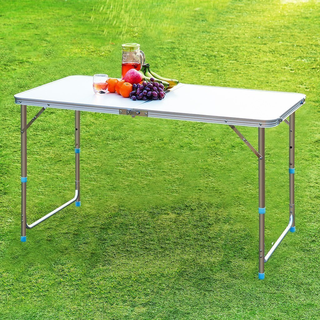 Steel Portable Folding Table with 4 Folding Chairs