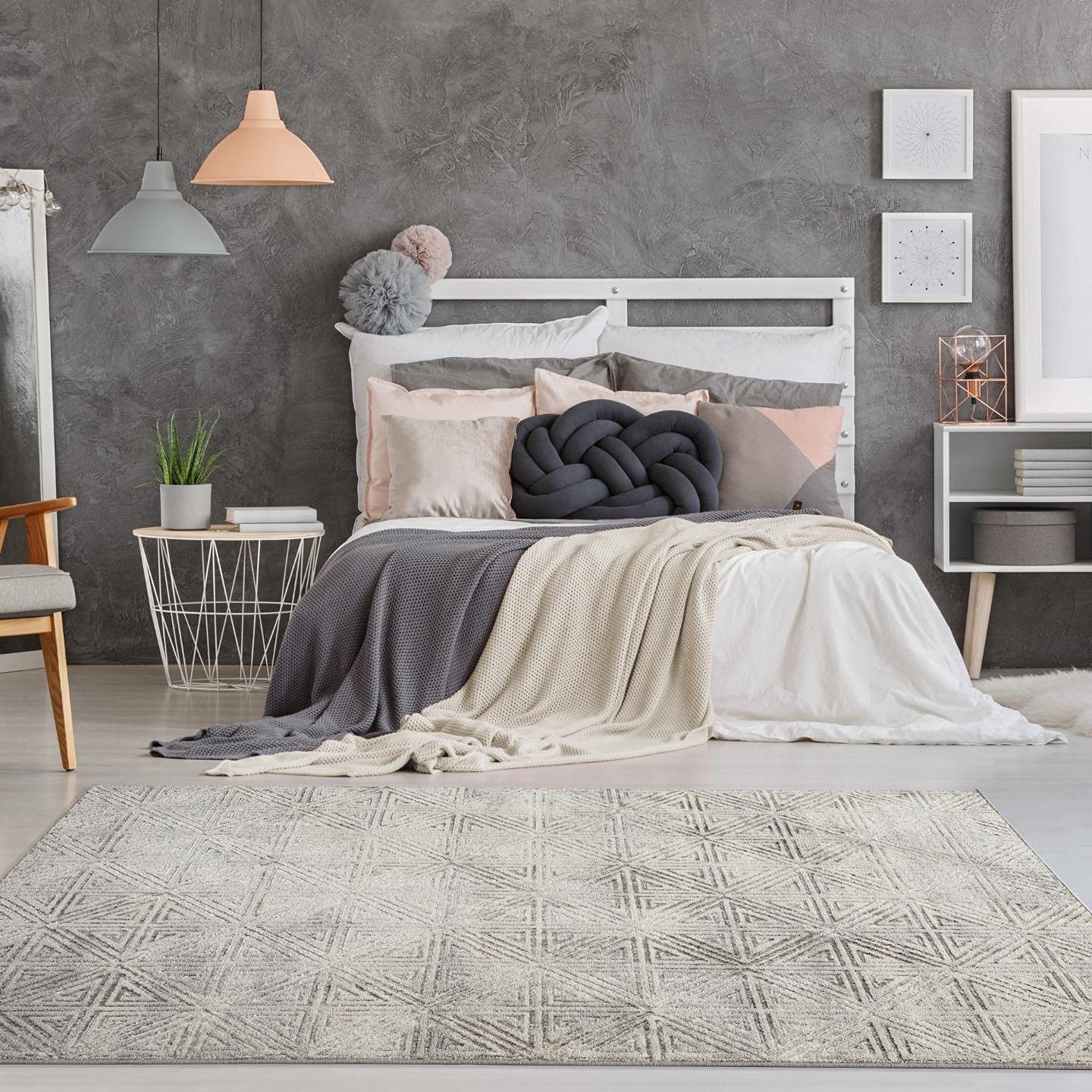 Florance Collection Vizon Modern Geometric Soft Area Rug
