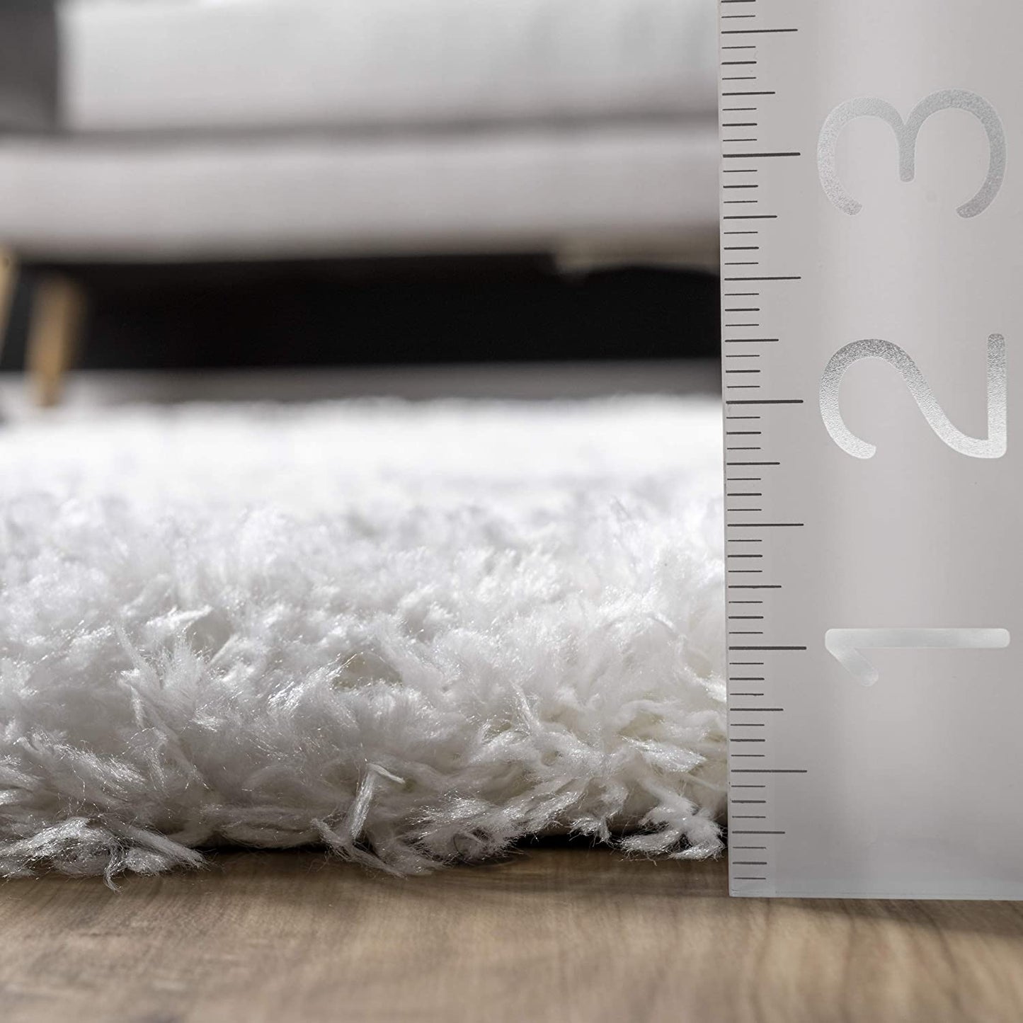 Renata Moroccan Shag Runner Rug, Grey