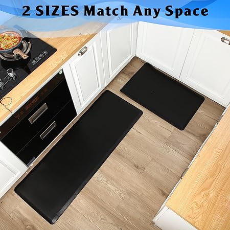 Cushioned Anti Fatigue 0.47 in Thick Waterproof Non Slip Standing Desk Mat, 17.3 x 28 in, 17.3 x 47 in