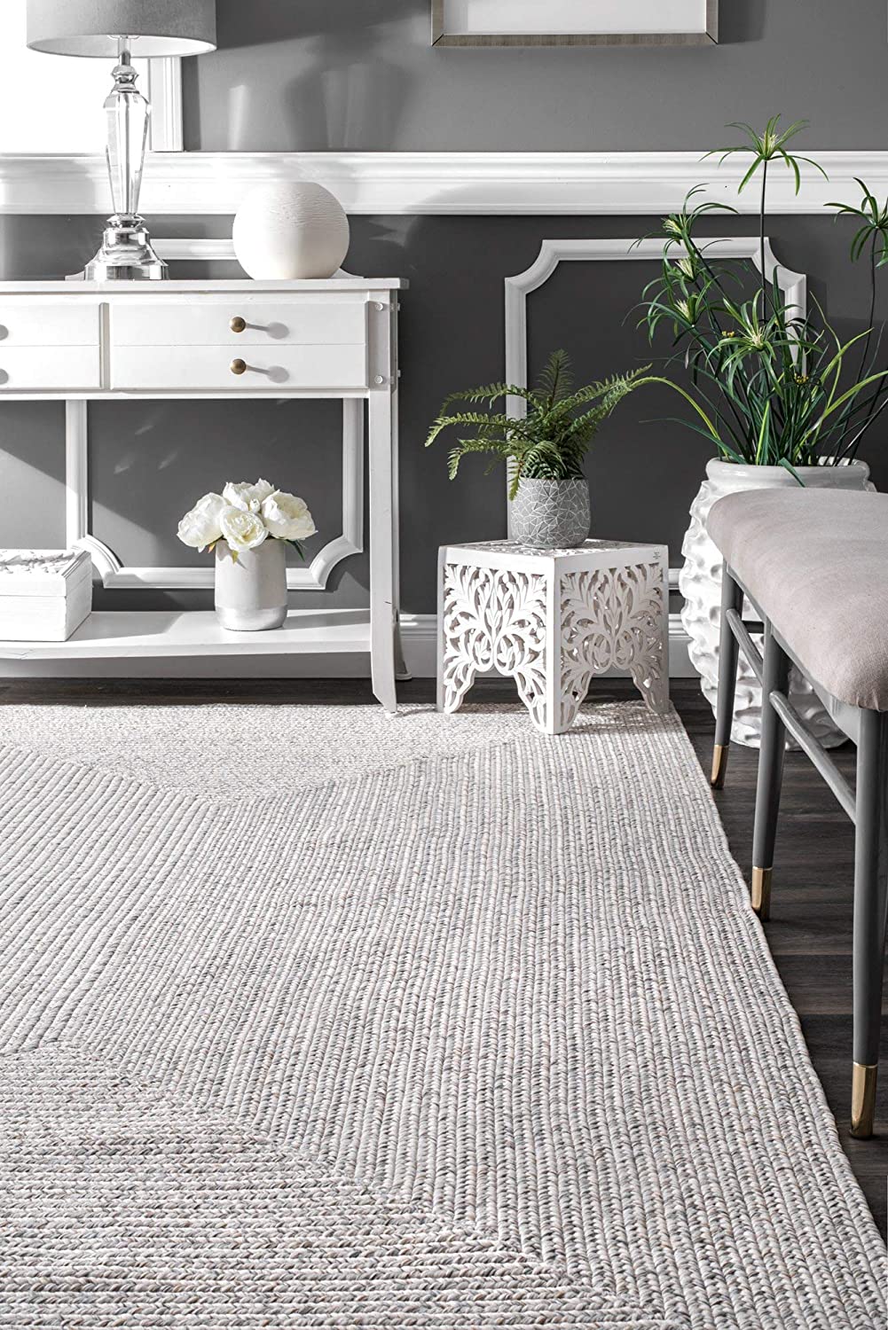 Braided Handmade Ivory Indoor/Outdoor Soft Area Rug