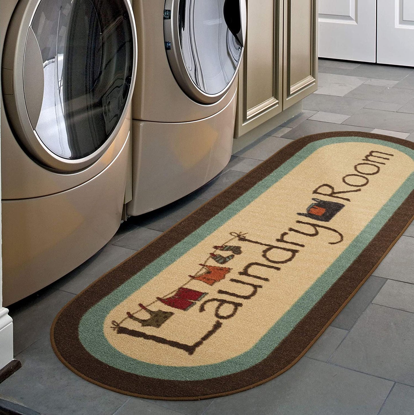 Laundry Area Rug Brown