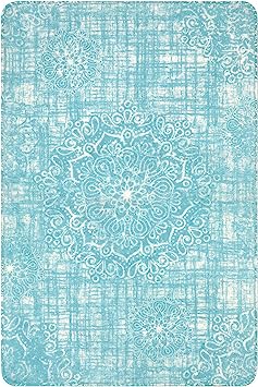 Vintage Medallion Non-Slip Distressed Small Accent Throw Area Rug - 2’ X 3