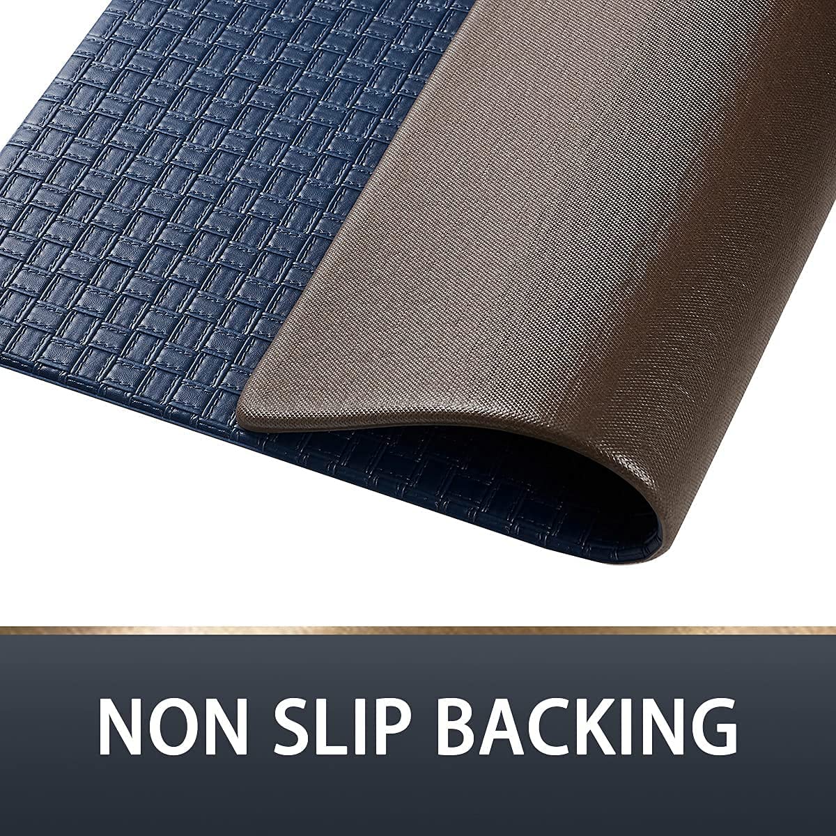 Anti Fatigue PVC Kitchen Floor Mat and Rug, 17"x30"+17"x47",