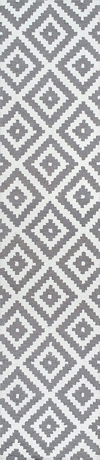 Kellee Contemporary Grey Wool Area Rug