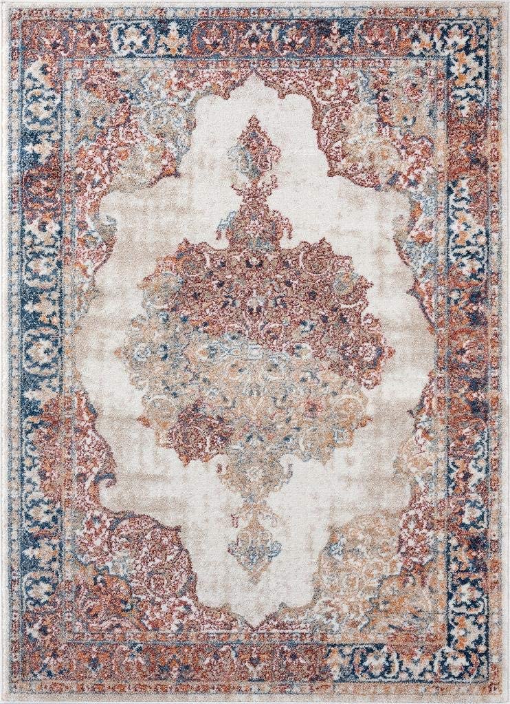 Ivory Oriental Soft Area Rug