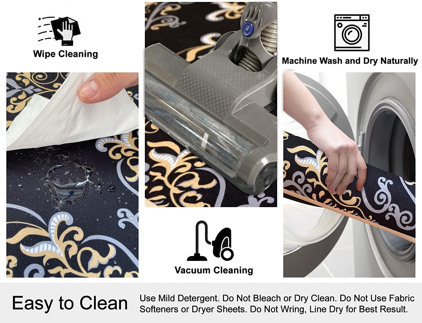 1/10 Inch Ultra Thin Front Door Washable Mat
