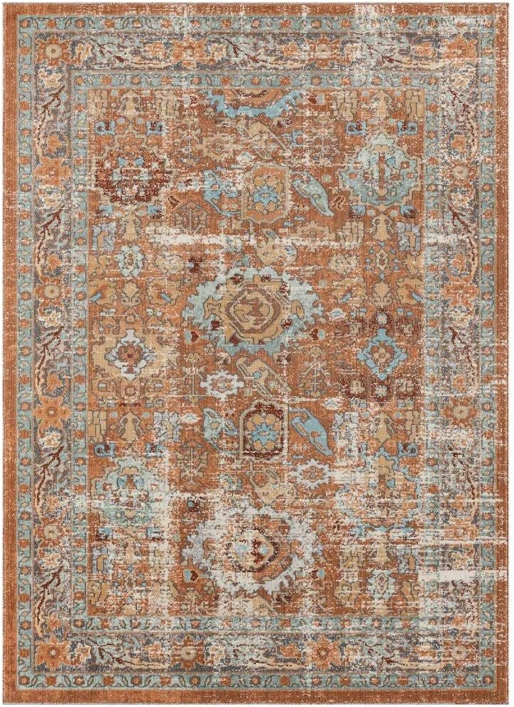 Kingsbury Collection Oriental Brick 5x7 Area Rug