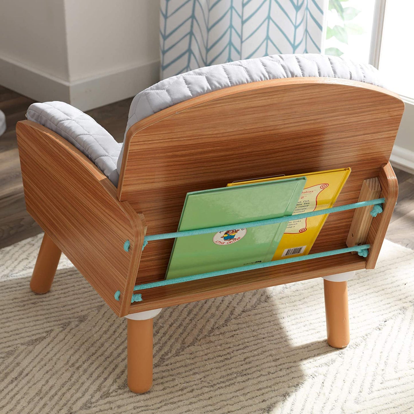 Mid-Century Kids Reading Chair & Ottoman