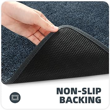 1.7x4 Feet Bedside Rugs Floor Rugs for Bedroom, Machine Washable Extra Soft Comfortable Carpet for Bedroom, Non-Slip Small Area Rug for Kids Puppy Home Decor Aesthetic, Beige