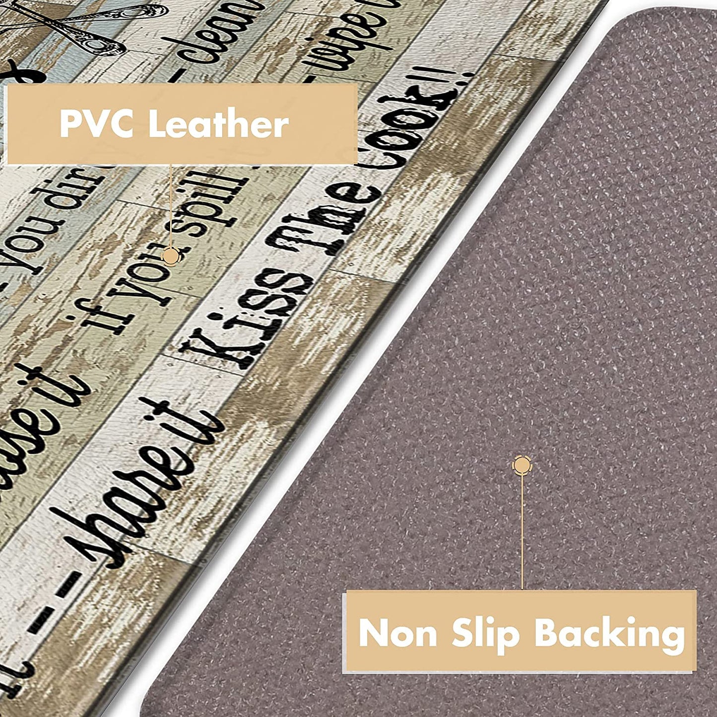 Set of 2, Anti-Fatigue Non-Slip , Waterproof Standing, Kitchen Floor Mats