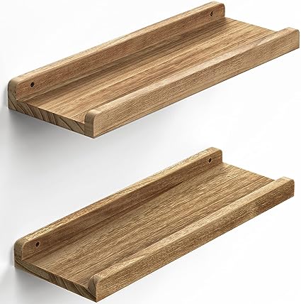 Wood Hanging Wall Shelves, et of 2, AMFS25