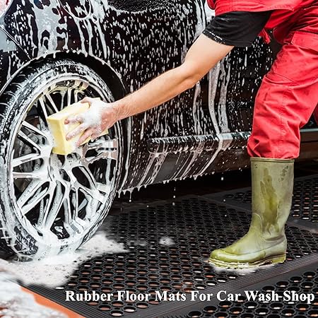 New Commercial Anti-Fatigue Non Slip Black Bar Floor Mats 36" x 60"