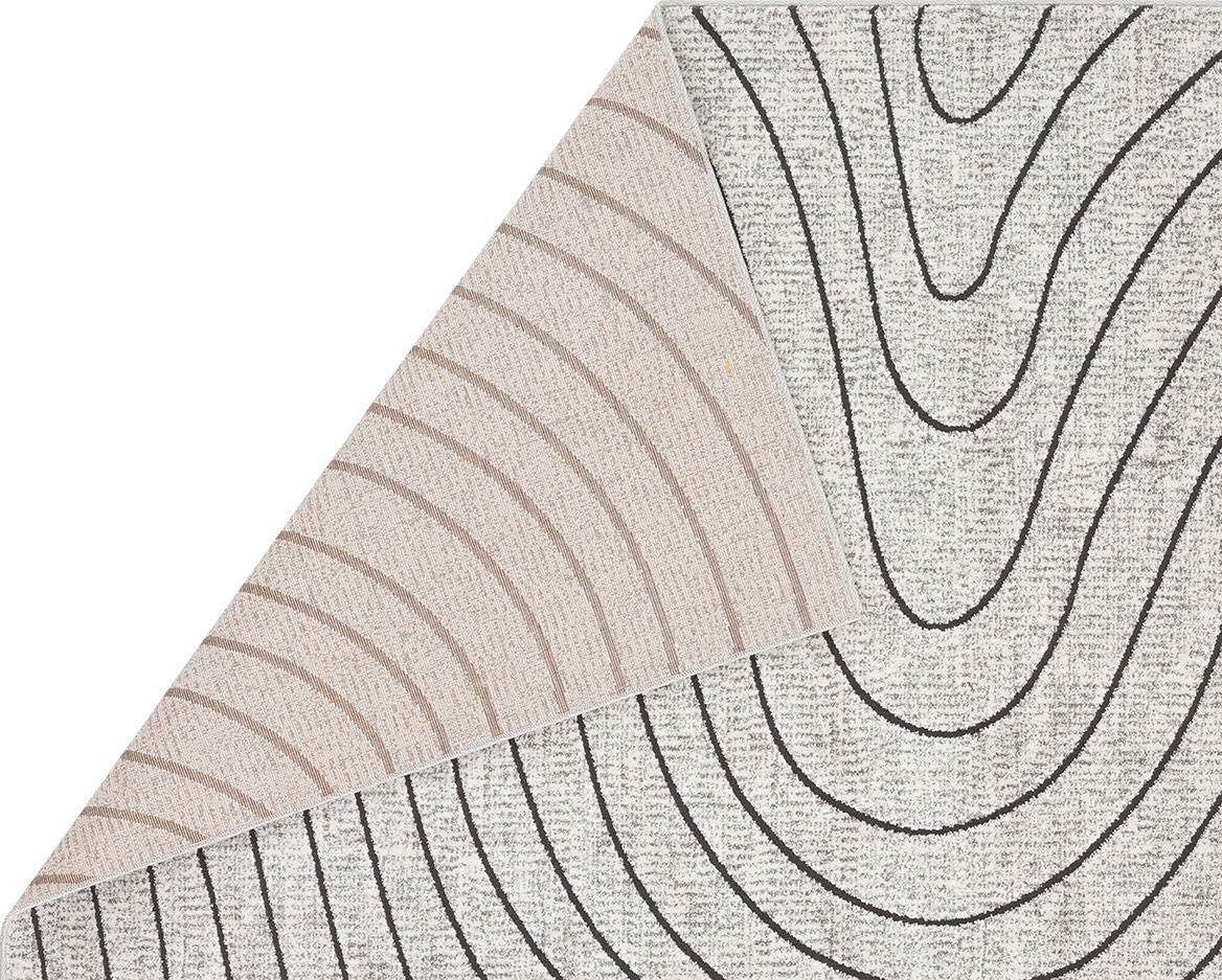 Serena Abstract Ivory Soft Area Rug