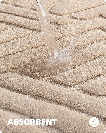 Upgraded White Bathroom Rugs - Refresh Your Bathroom with Color G Absorbent Microfiber Bath Mat - Non Slip, Soft, Washable, Quick Dry, 16βx24β Small Bath Rug Bathroom Carpet for Shower