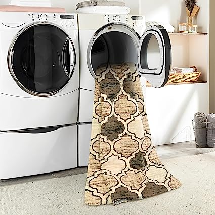 Moroccan Distressed Non-Slip Washable Throw Area Rug - (2’X 3’, Blue)