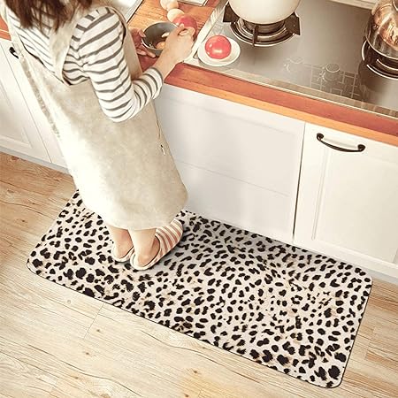 Farting Colorful Mexican Sugar Skull Kitchen Mat Comfort Rugs Non-Slip Kitchen Rug