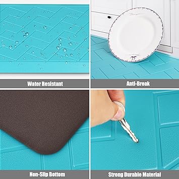 Anti Fatigue 1/2 Inch Thick Floor Mat, 2 PCS,