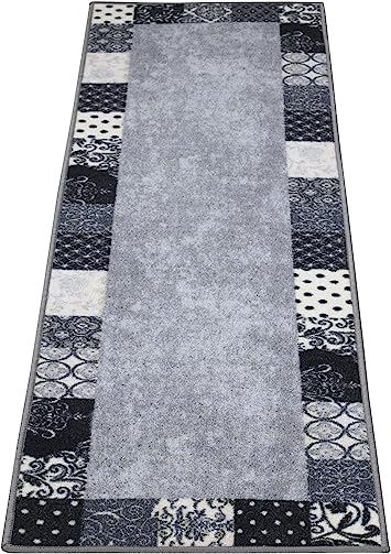 Machine Washable Wrinkle Free Coffee Cup Design Cotton 2 x 5 Kitchen Runner Rug (20" x 59", Beige)