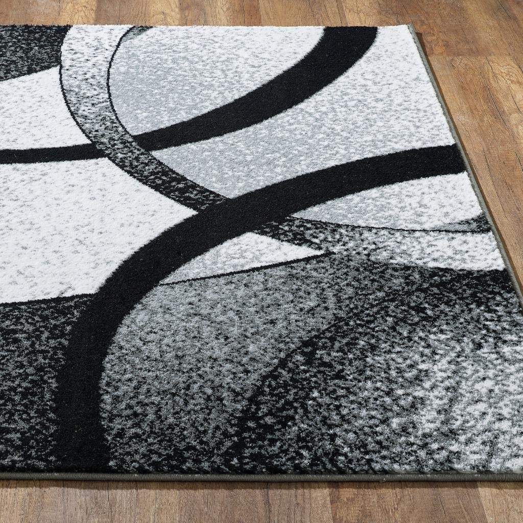 Howell Collection Grey Geometric Soft Area Rug