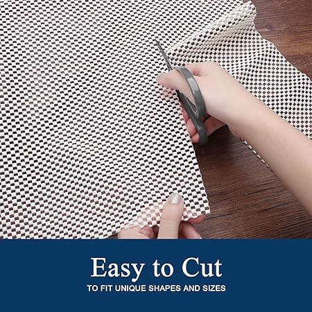 Non Adhesive, Non Slip Shelf Liner for Kitchen Cabinets, 12 in x 10 Ft, Easy Install Storage Mat