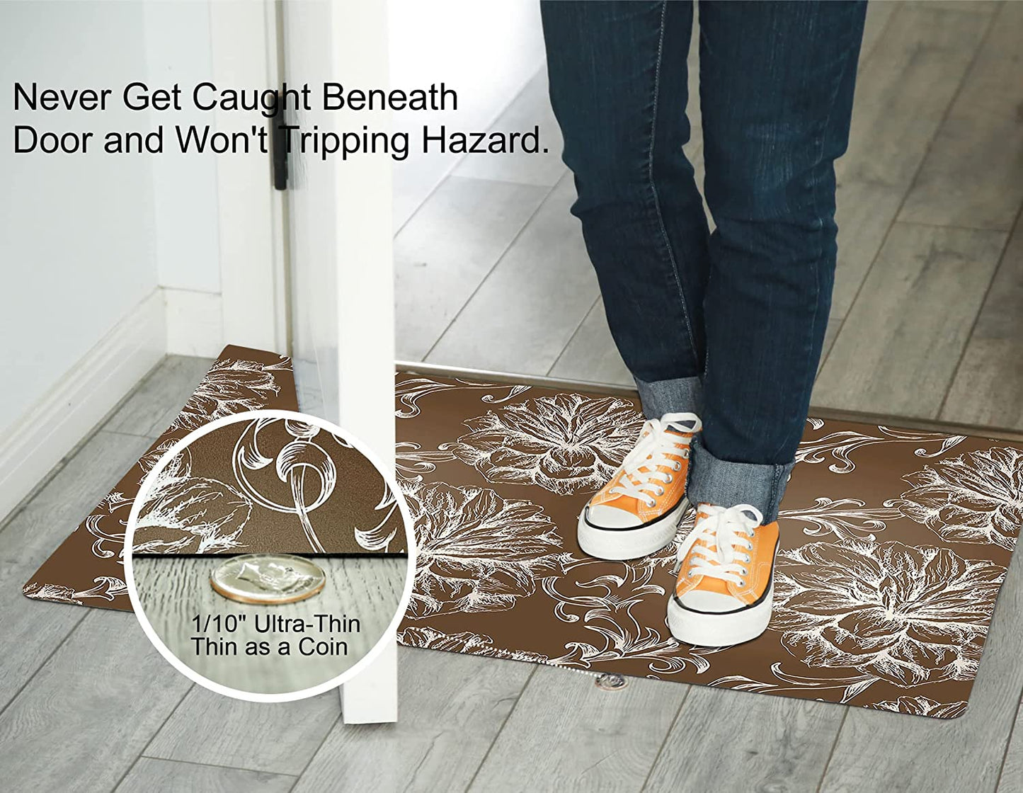 1/10 Inch Ultra Thin Front Door Washable Mat