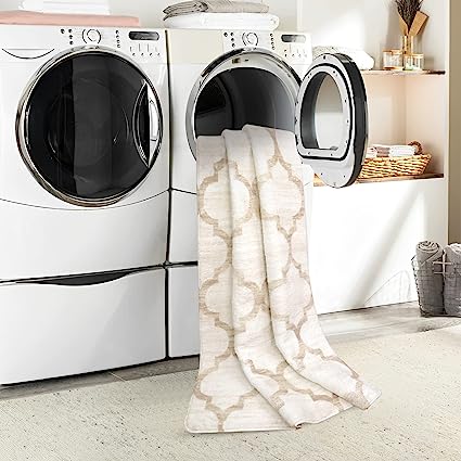 Moroccan Distressed Non-Slip Washable Throw Area Rug - (2’X 3’, Blue)