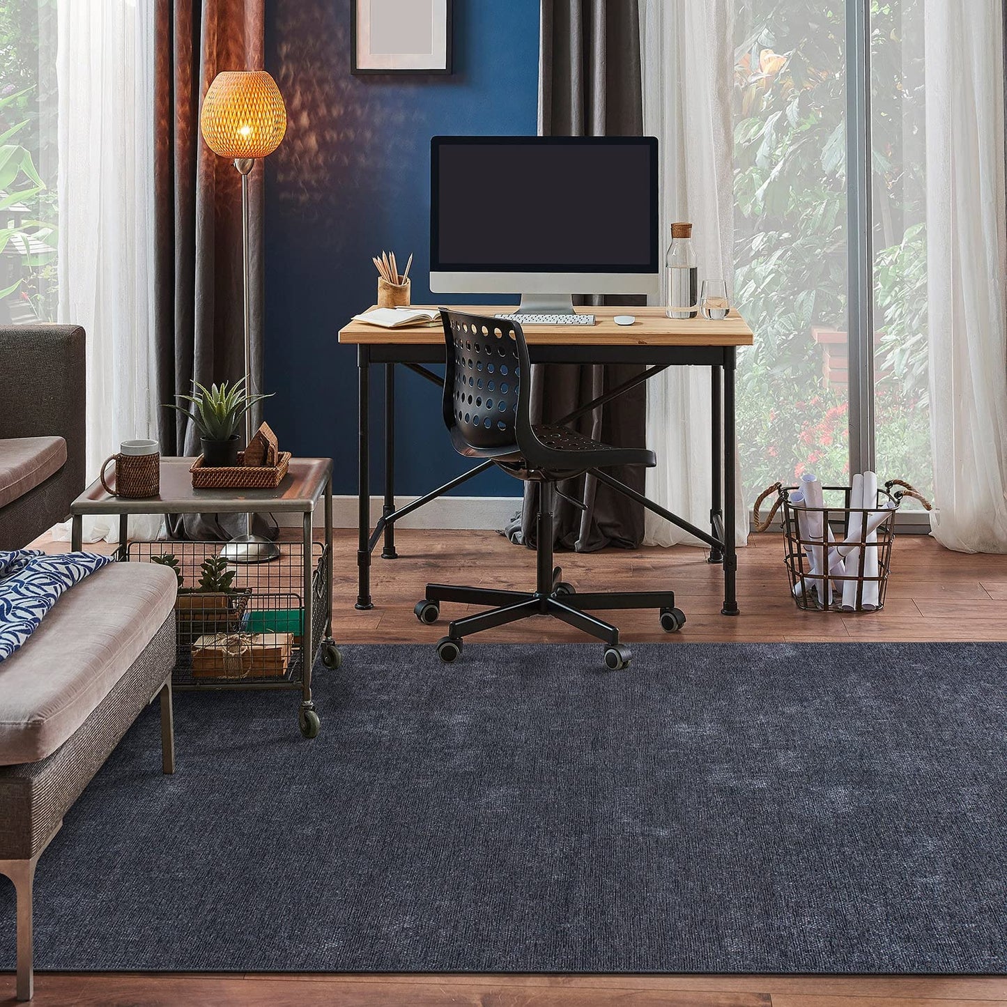 Contemporary Solid Stain Resistant Flat Weave Eco Friendly Premium Recycled Machine Washable Area Rug 10'x14' Cream