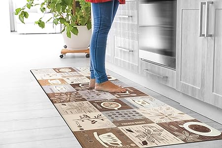 Coffee Kitchen Anti Fatigue Standing Mat 18" x 47" Brown
