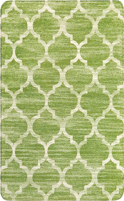 Moroccan Distressed Non-Slip Washable Throw Area Rug - (2’X 3’, Blue)