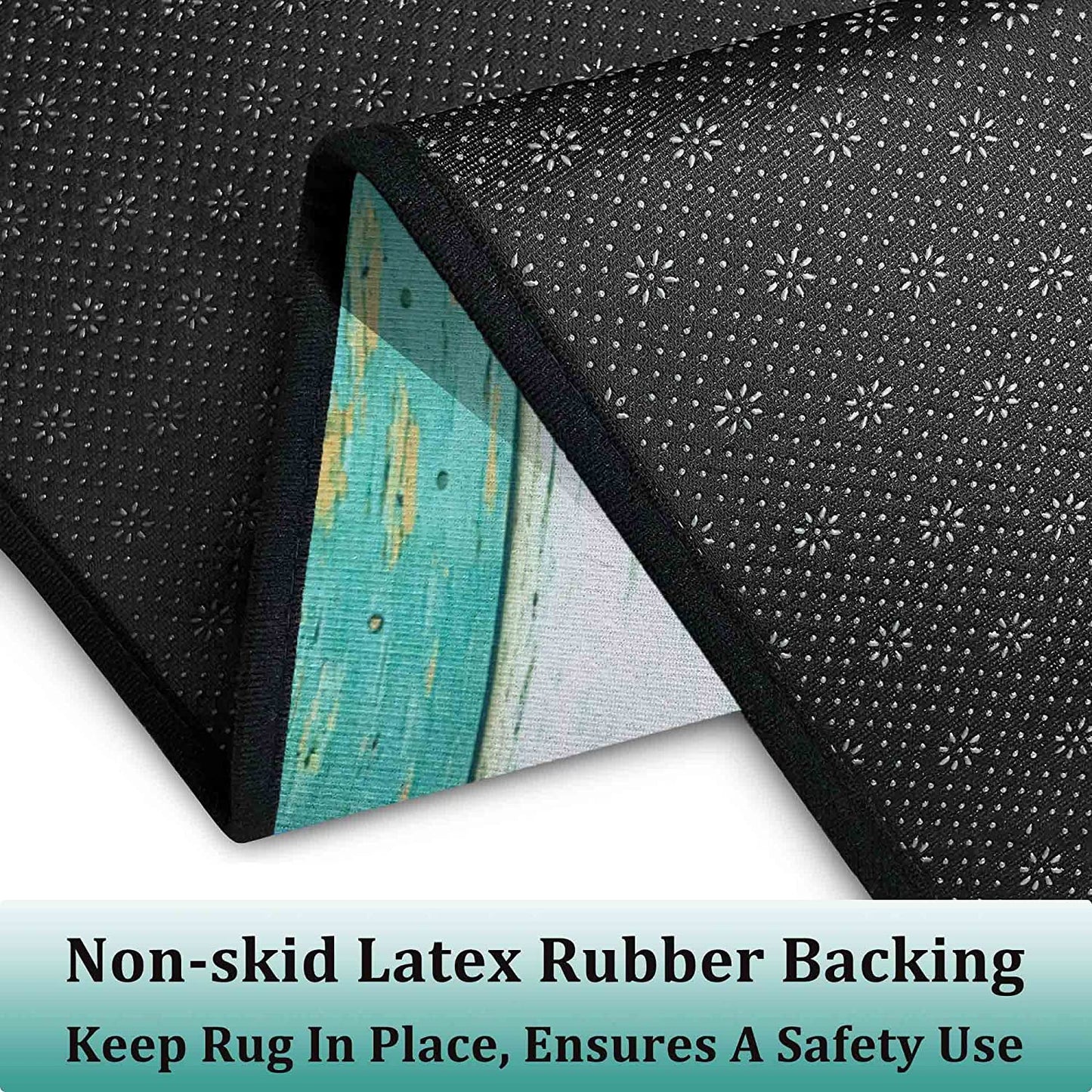 Set of 2 Non-Slip Backing Washable Doormat - 17x47.2 and 17x30 inches.