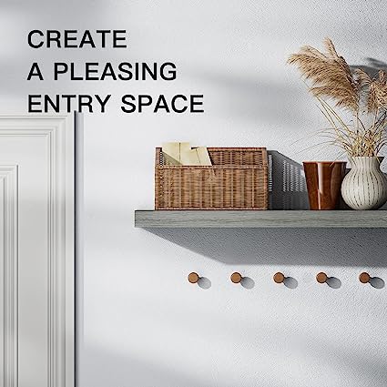 Large, 24 x 9 Inch Wall Floating Shelves Set of 2, White - AMFS06