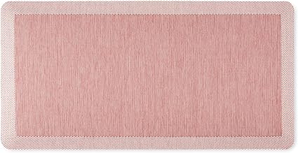 Mira Modern Heathered Anti-Fatigue Air-Infused Kitchen Mat, Beige, 19.6"x39"