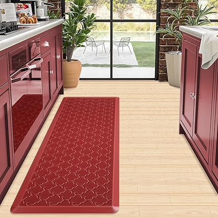 1/2 Inch Non Slip Cushioned Anti Fatigue Comfort Waterproof Standing Desk Mat, (17.3"x30" Black)