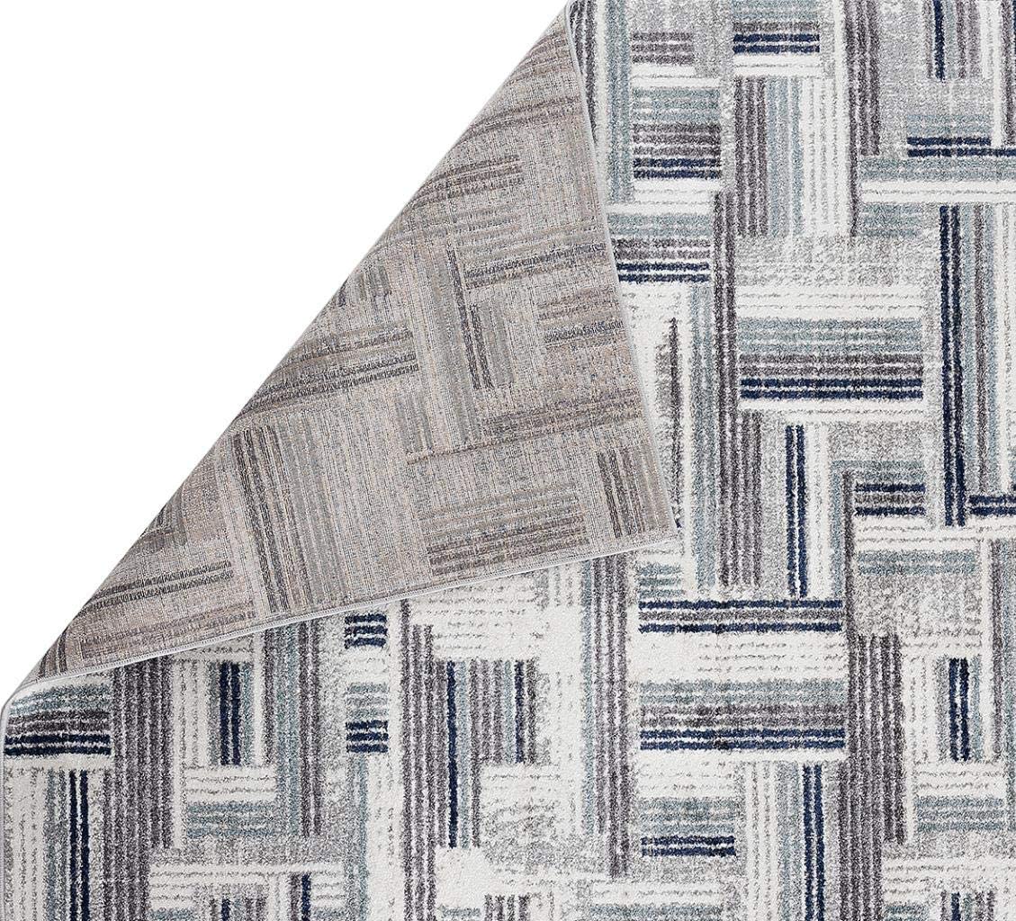 Hampstead Blue Abstract 8 x 10 Soft Area Rug