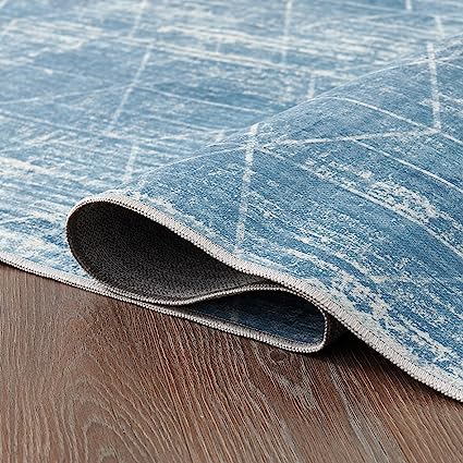 Indoor Floor Cover Vintage Geometric Accent Foldable Thin Rug