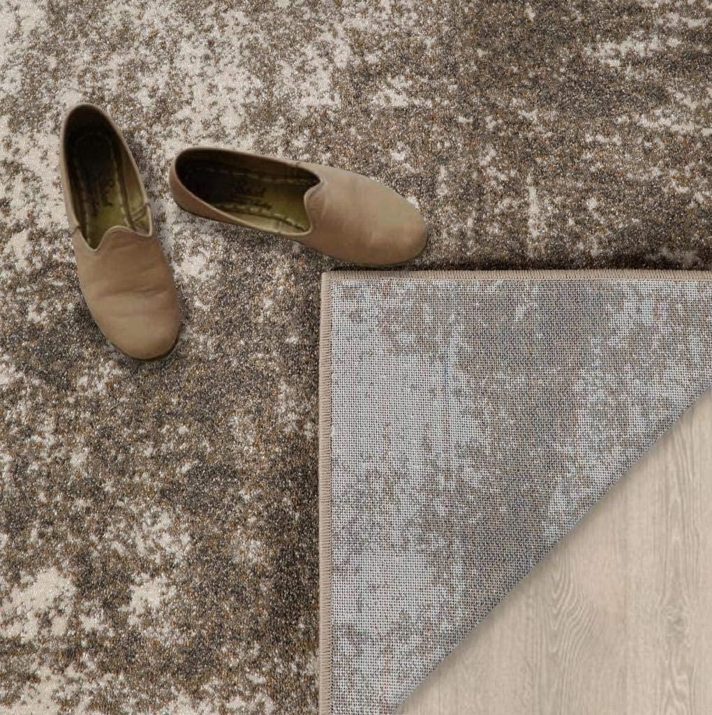 Lagos Collection Beige Abstract Soft Area Rug