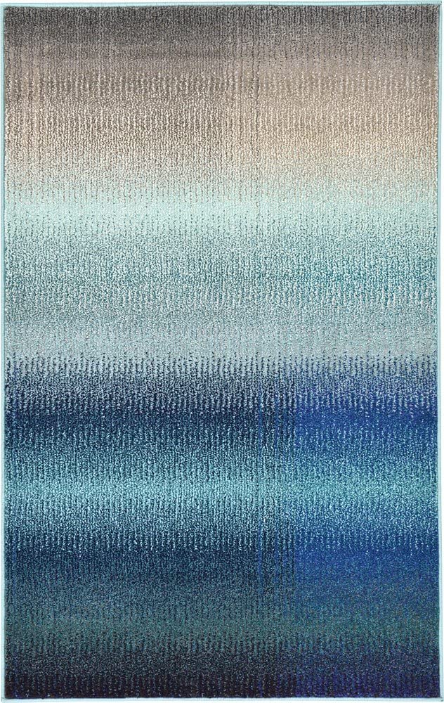 Estrella Collection Vibrant Abstract Blue Area Rug