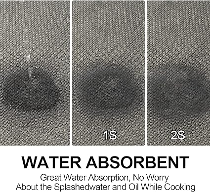 Rubber Backing Cushioned Non Slip Kitchen Rugs , Washable for Kitchen, Office, Home, 17.3"x47"+17.3"x30" (Brown)