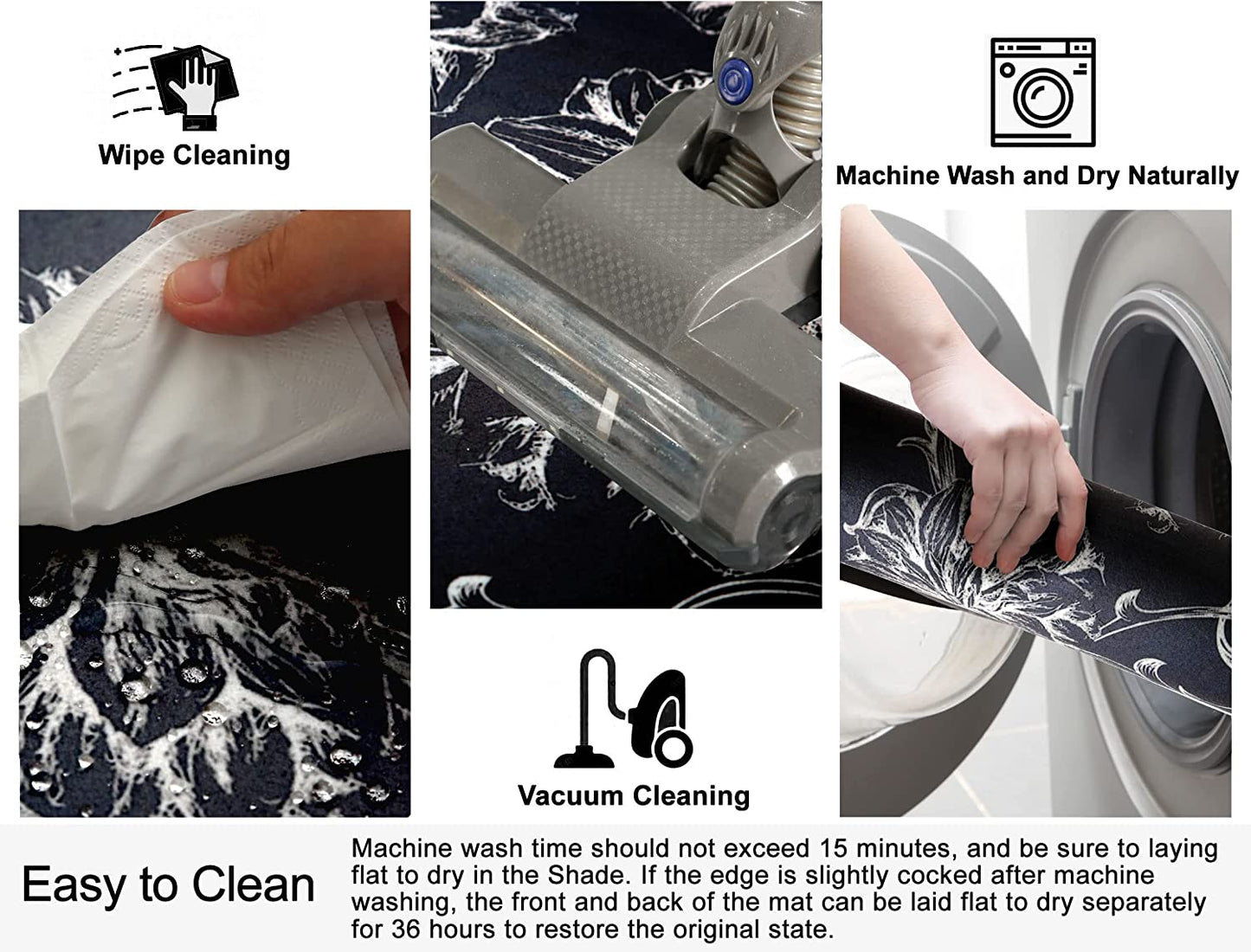 1/10 Inch Ultra Thin Front Door Washable Mat