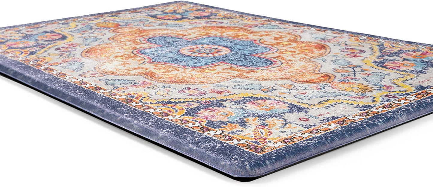 Distressed Bohemian Vintage Anti Fatigue Standing Mat 18" x 30" Multi