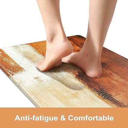 Boho Abstract Anti Fatigue Kitchen Rugs Sets of 2