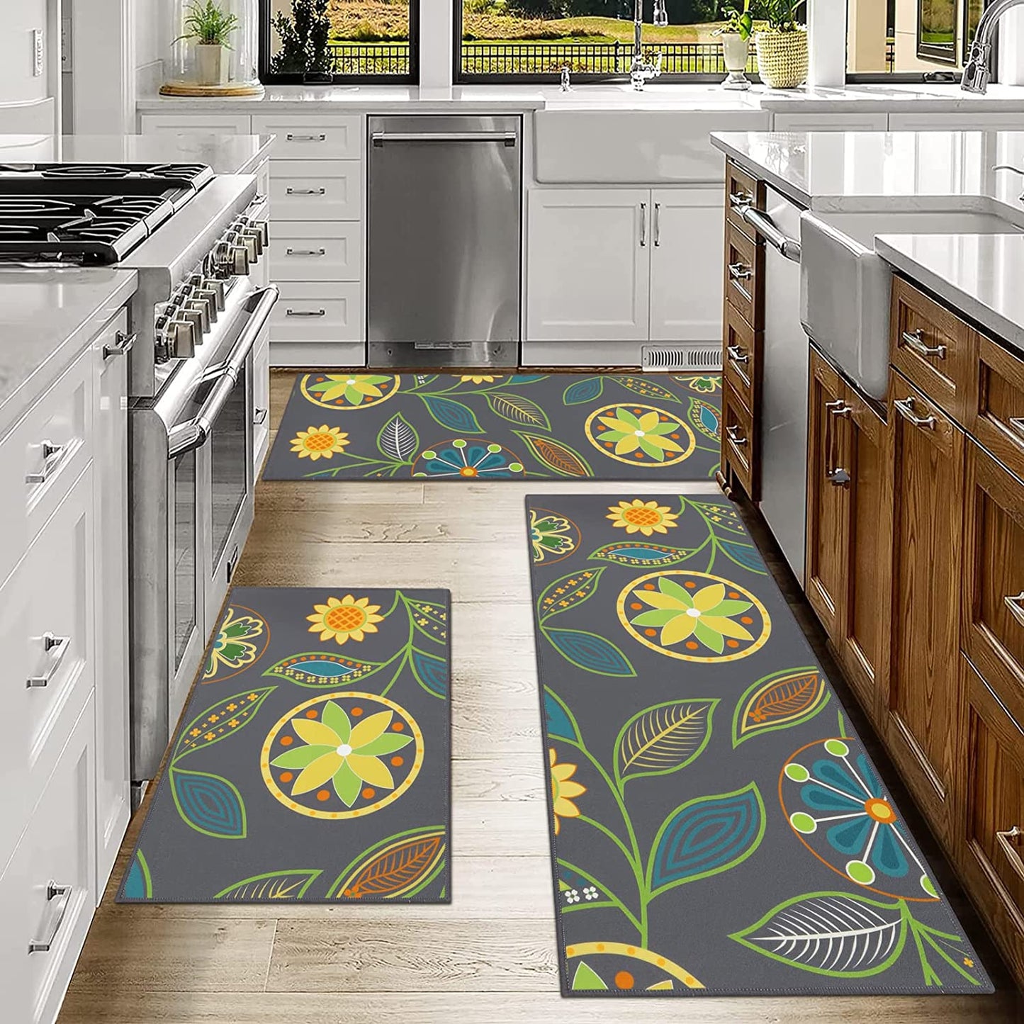 Boho Sets 3 Piece Washable Kitchen Rug
