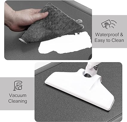 Anti Fatigue Cushioned Grey Non Slip Waterproof Memory Foam Ergonomic Comfort Rug, 17"X 28"
