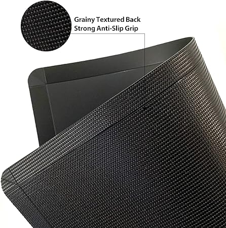 Flexible Plastic Cutting Boards for Kitchen Set of 3, WK Foldable Cutting Board Mats with Juice Grooves, Non Slip Cutting Boards for Meat, Dishwasher Safe, BPA Free, Black